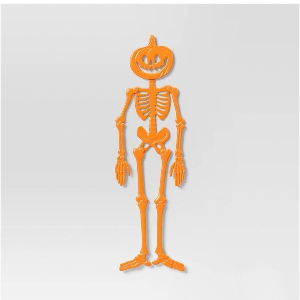 Target Hyde & EEK Boutique 5ft Orange Pumpkin Head Skeleton Halloween Decor